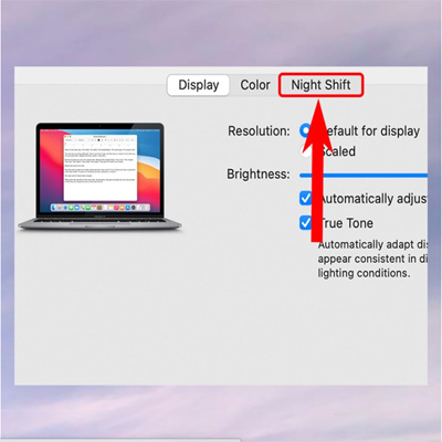 Cách bật, tắt chế độ Night Shift trên Macbook đơn 